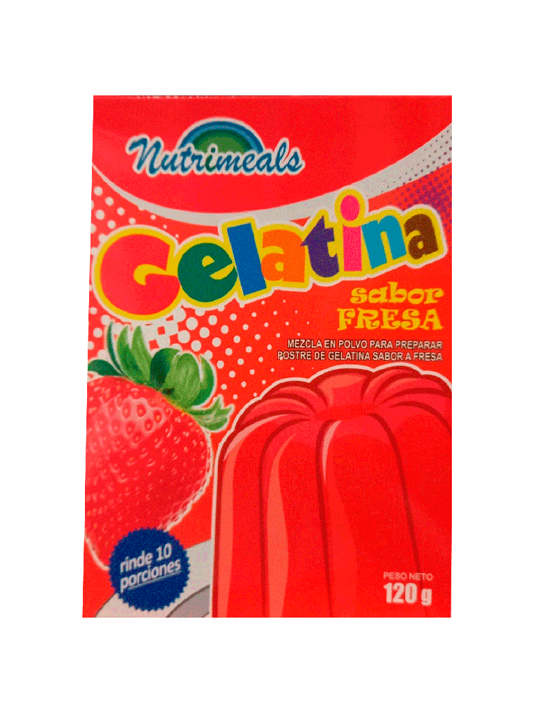 Strawberry Flavored Gelatin NUTRIMEALS 120 g