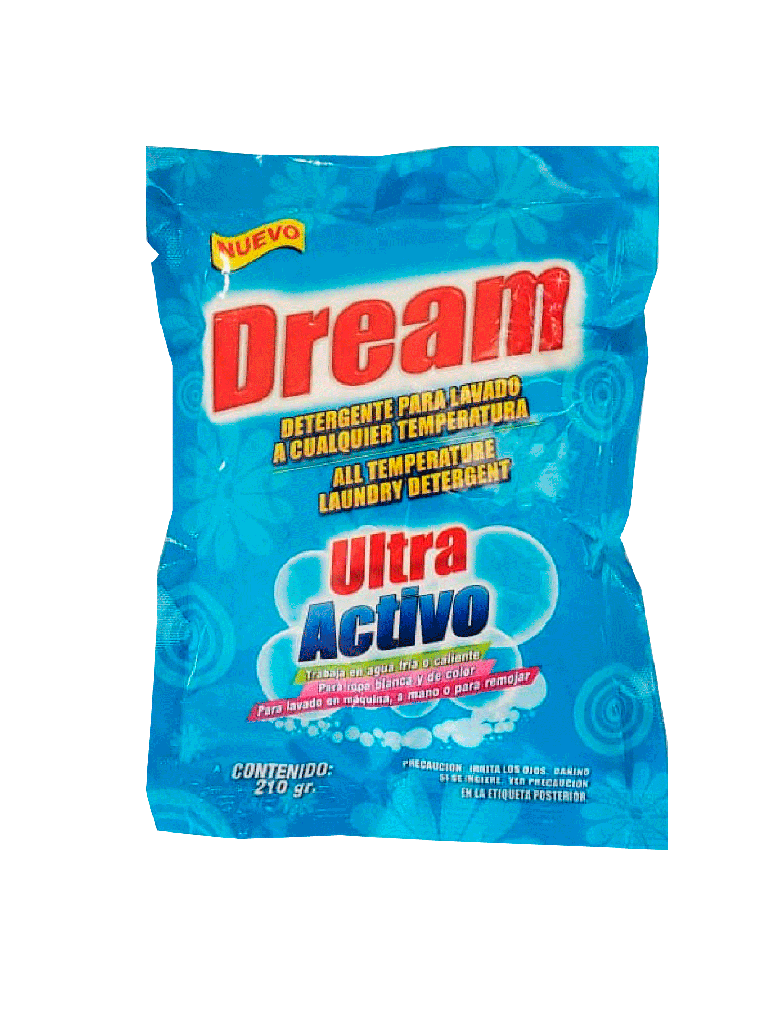 Detergente en Polvo DREAM Bolsa 210 g
