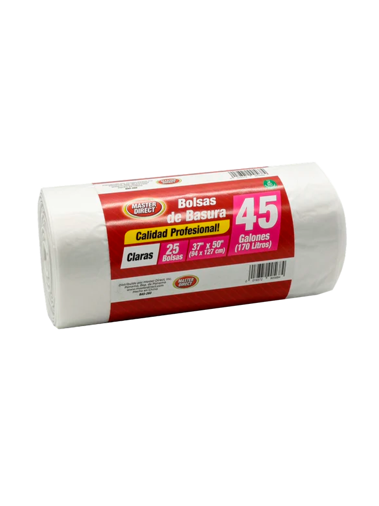 Bolsas de Basura Biodegradables en Rollos MASTERDIRECT 37.5" x 50" 45 gls 170 L